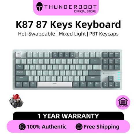 Thunderobot K K Wired Mechanical Keyboard Rgb Backlit Hot Swappable Gaming Keyboard Pbt Key