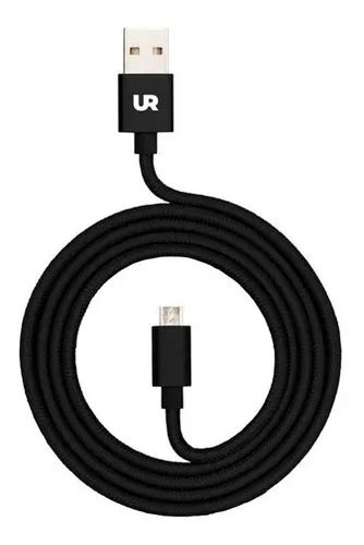 Cable Micro Usb A Usb 2 0 Urbano Trenzado Carga Rapida 1m Color Negro