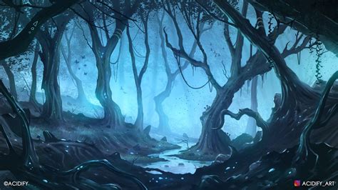 Eternal (Fantasy Forest Landscape Concept Art) by AcidifyArt on DeviantArt