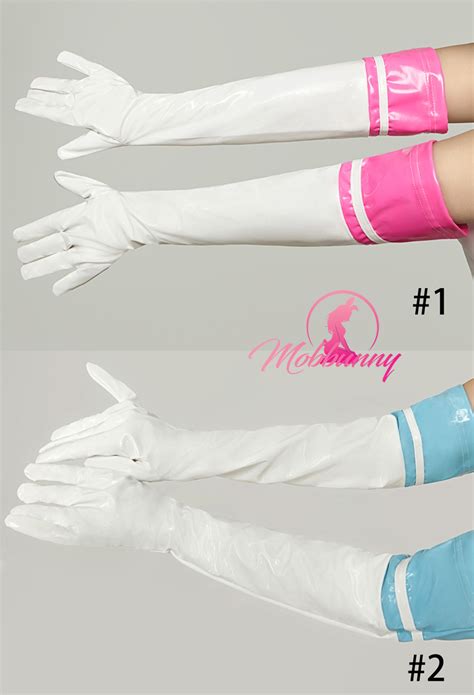 Sexy Lingerie Accessory Elastic Color Matching Pu Gloves Top