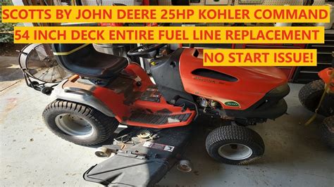 Scotts By John Deere 54 Inch Tractor With Kohler 25hp Cranks Over But Will Not Start Youtube