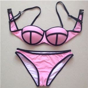 Swim Pink Neoprene Bikini Set Poshmark