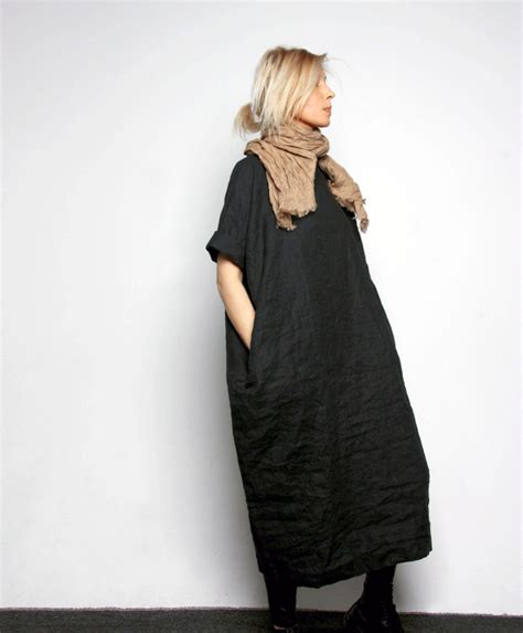 Льняное платье. Лен 100% | Linen fashion, Fashion, Black fashion