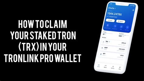 How To Claim Your Staked Tron Trx In Your Tronlink Pro Wallet Youtube