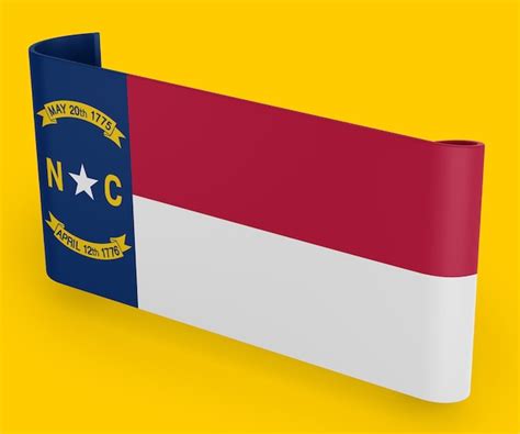 Premium Photo North Carolina Flag Ribbon Banner