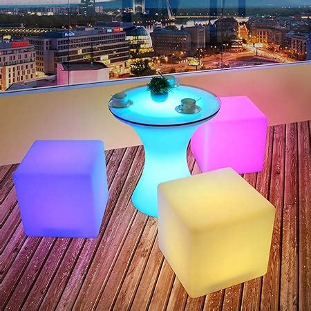 Amazon Mr Go 16 Inch 40cm Rechargeable LED Light Cube Stool