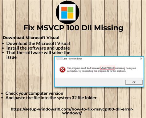 Fix Msvcp Dll Missing In Windows In Windows Windows