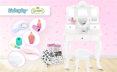 Green Series Kinderplay Tavolo Da Toeletta Grande Per Bambini