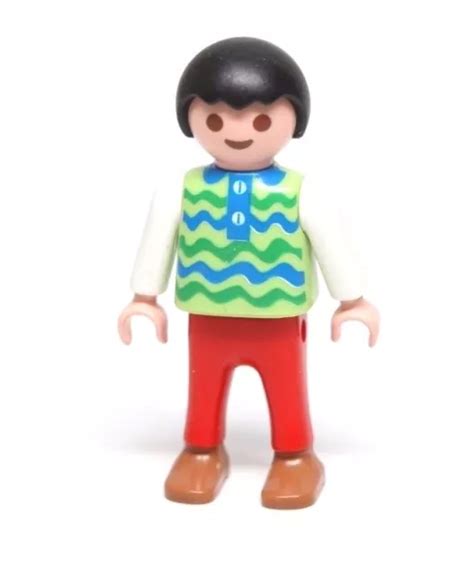 FIGURINE PLAYMOBIL MAISON de poupée école garçon enfant avec chemise