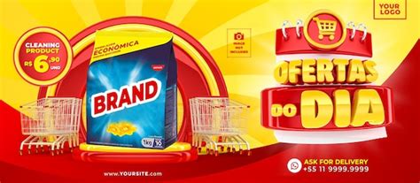 Campanha De Marketing No Brasil Template Design 3d Render Psd Premium