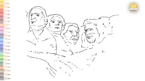 Mount Rushmore National Memorial How To Draw Mount Rushmore Drawing