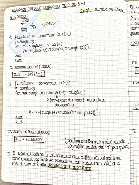 Esami Svolti Di Calcolo Numerico Prof Gemignani