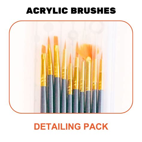 acrylic brushes detailing pack fresh paint studio