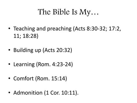 Part 6 Application What Does The Bible Do For Me Ppt Download