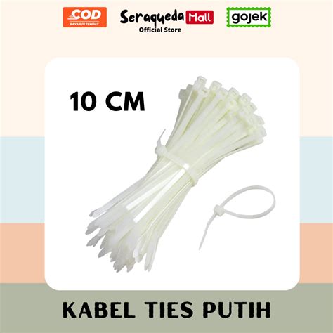 Jual Kabel TIES 10CM 100MM X 2 5MM Isi 100 Pcs Kecil PUTIH WHITE