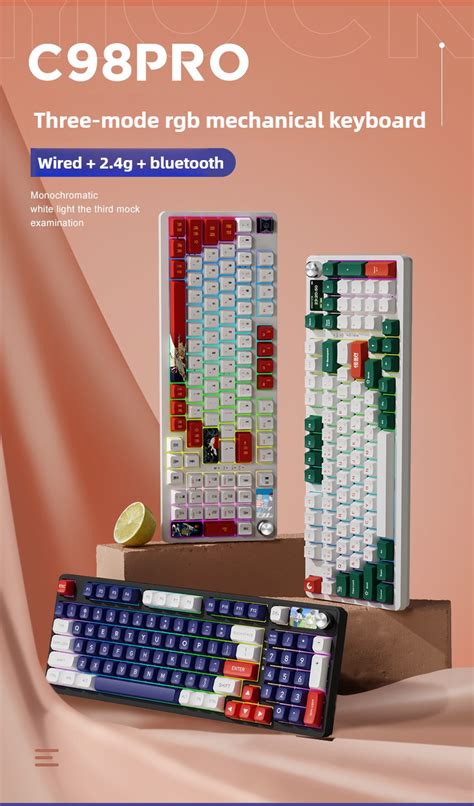 Mathew Tech Kc Pro Mode Wireless Mechanical Keyboard Hot Swappable With Display Knob Rgb