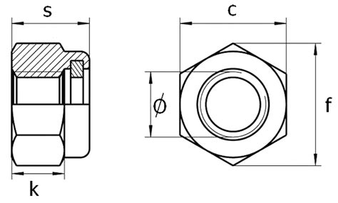 Din 985 гайка шестигранная самоконтрящаяся A2 M20 | купить в Snabline