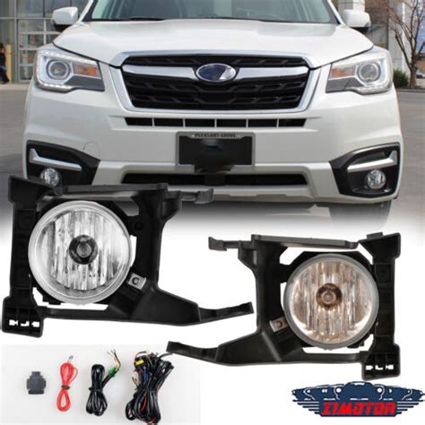 For 2017 2018 Subaru Forester Front Fog Lights Driving Bumper Lamps Wiring Kit Ebay