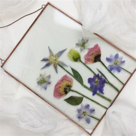 Handmade Framed Herbarium Made From Gathered Wildflowers Etsy