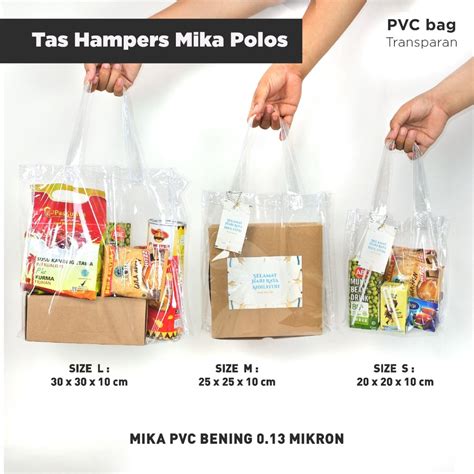 Jual Tas Hampers Bening Mika Pvc Souvenir Ulang Tahun Pvc Bag Transparan Shopee Indonesia