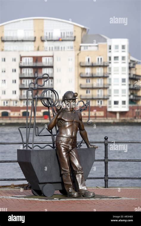 From Pit To Port By John Clinch Bronze Statue Of Welsh Coal Miner