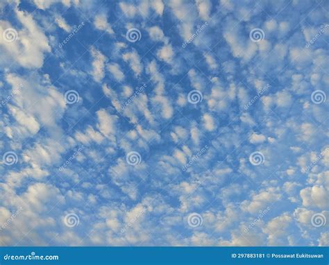 Sky with Small Clouds Floating All Over the Sky Stock Image - Image of ...