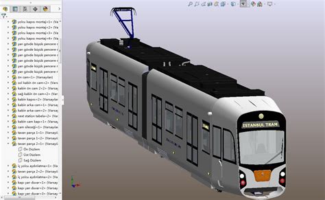 Istanbul有轨电车模型3D图纸 Solidworks设计 附IGS格式 KerYi