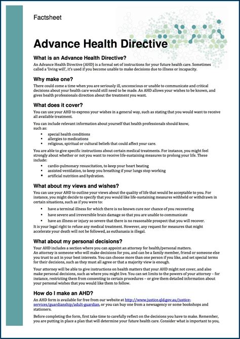 South Australian Advance Care Directive Form Form Resume Examples