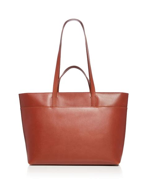 Madewell The Zip Top Essential Tote In Leather Bloomingdales