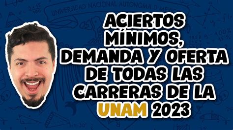 Conoce Los Aciertos Mínimos Unam 2023 Y También La Demanda Y Oferta De