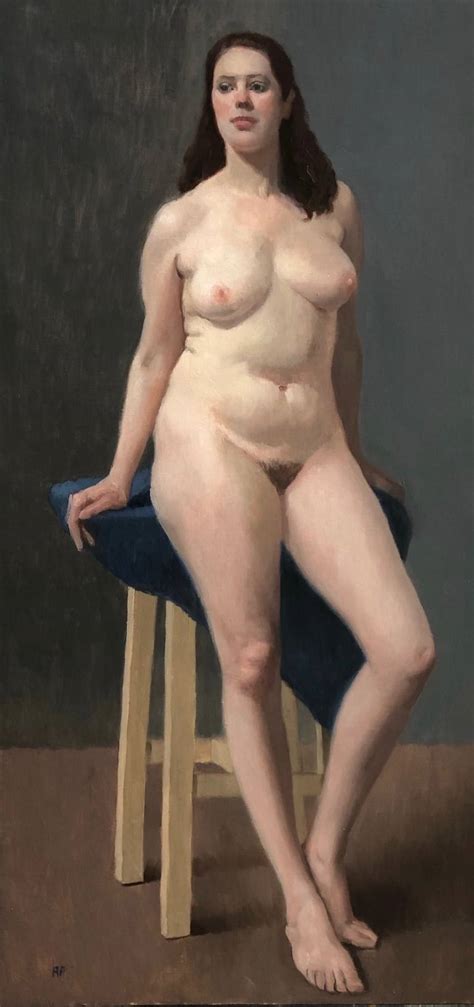 Leaning Standing Nude Painting By Rick Perez Saatchi Art