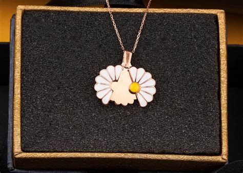 Openable Daisy Minimalist Personalized Necklace Secret Name Custom