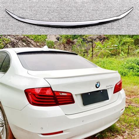 For Bmw F10 F18 M5 Spoiler Abs Material Car Rear Wing Primer Color Rear