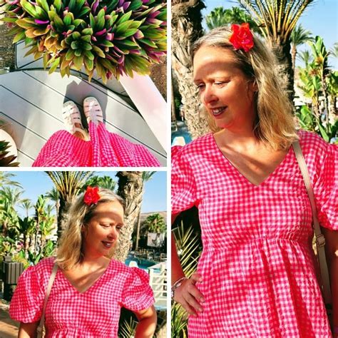 Styling A Hot Pink Gingham Dress In Summer Claire Justine Oxox