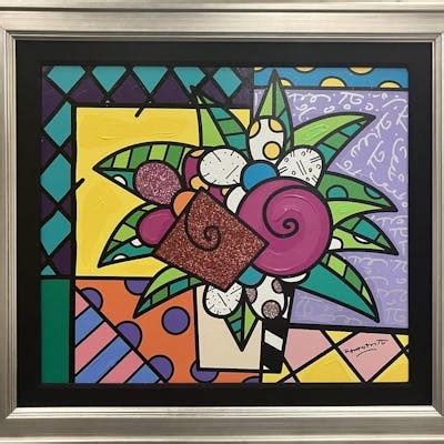 Romero Britto - Flowers for You | Barnebys