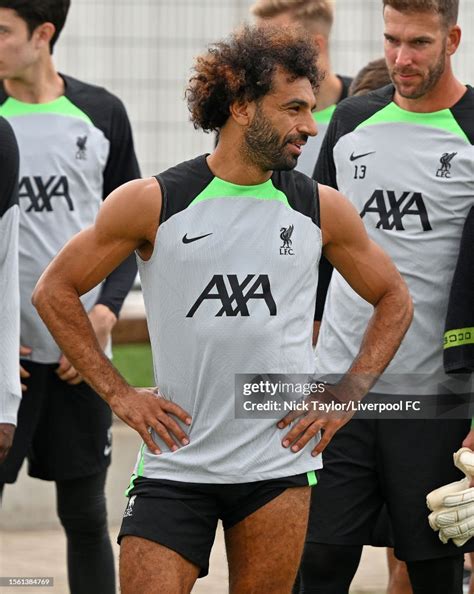 mohamed salah  liverpool   training session  july