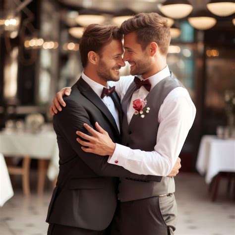 Premium Ai Image Happy Male Couple Nontraditional Orientation Gay Lgbt Romantic Relationship