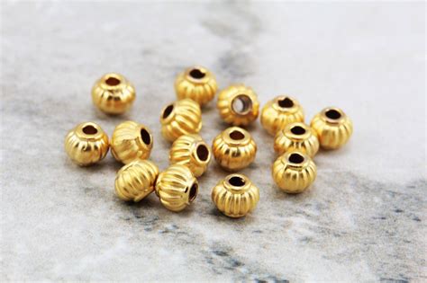 Mm Gold Round Beads Gpy Spacers