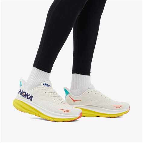 Hoka One One Men S Clifton Sneakers In Eggnog Passion Fruit Hoka One One