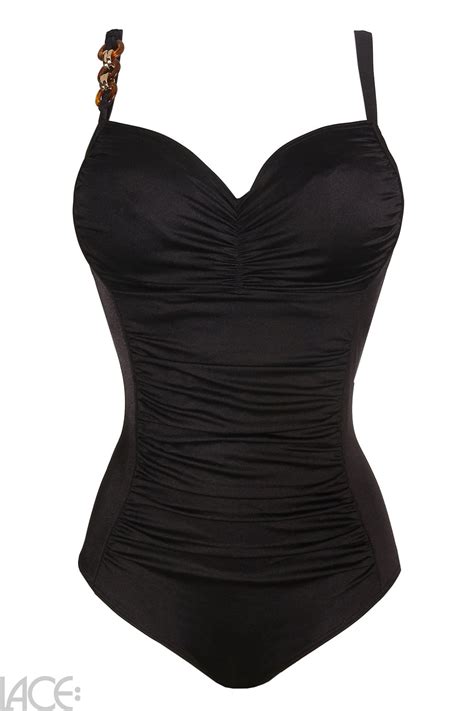 Primadonna Swim Barrani Badpak Met Shaping Effect E I Cup Roast Coffee Lace Lingerie Nl