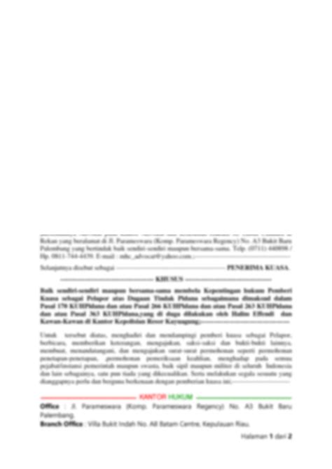 Contoh Surat Kuasa Membuat Laporan Polisi Contoh Surat Pernyataan | My