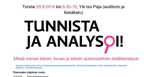 Tunnista Ja Analysoi Miss Menee Nen Kuvan Ja Tekstin Automaattinen