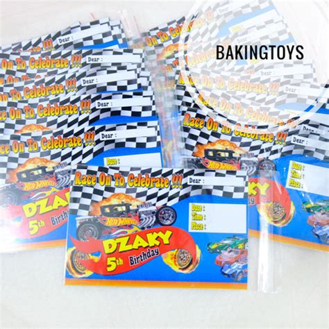 Jual Kartu Undangan Ulang Tahun Invitation Birthday Card Hot Wheels Jakarta Barat