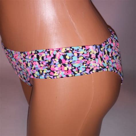 Victoria S Secret Swim Victoria Secret Swim Bikini Bottom Medium Confetti Splatter Colorful