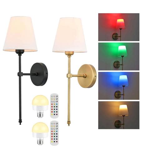 wireless Battery Powered Wall Sconces Vintage Wall Light For Bedroom ...