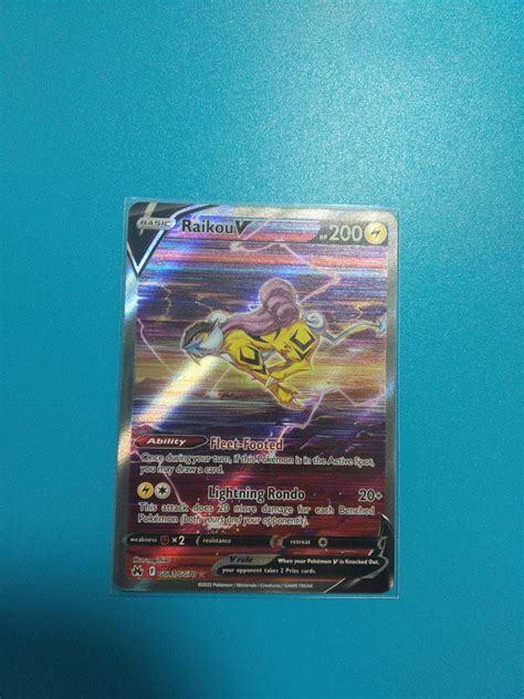 Pokemon Tcg Raikou V Ultra Rare Crown Zenith Galarian Gallery