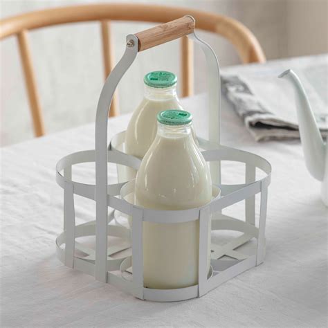 Milk Bottle Holder - Portland - White