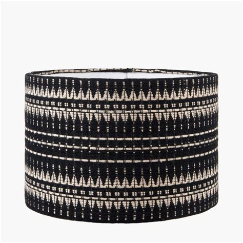 Ladakh Cm Black And White Woven Cylinder Shade Zurleys