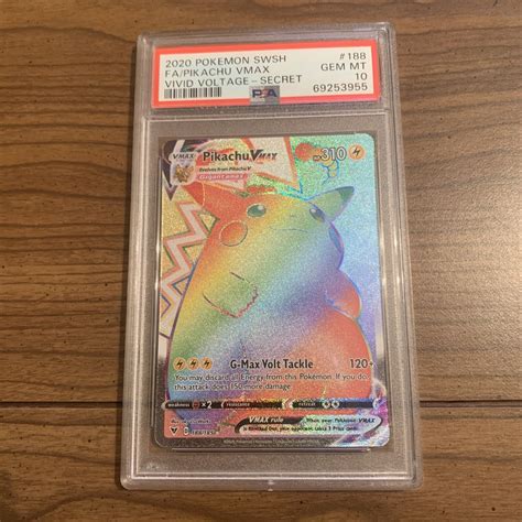 Mavin Vivid Voltage Pikachu Vmax Rainbow Rare Pokemon Psa