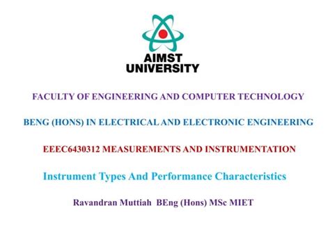 Lecture Notes: EEEC6430312 Measurements And Instrumentation ...